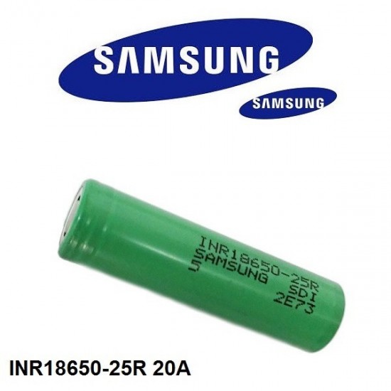 SAMSUNG INR 18650-25R Yüksek drenaj Li-ion Pil 20A 2500mAh